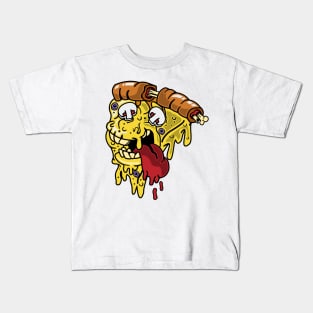 Melting Pizza Face Kids T-Shirt